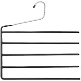 Whitmor 6021-199 Ebony Chrome Deluxe 5 Tier Slack Hanger