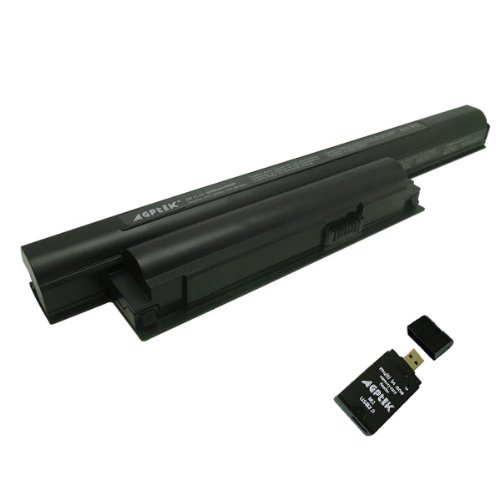 6 cells Replacement Laptop Battery for Sony VAIO VGP-BPS22 VGP-BPS22A Series Sony VAIO VPC-EA12EG/WI VPC-EA15FG/B VAIO VPC-EA16FA/W VAIO VPC-EA16FG/W Plus AGPtek USB 2.0 all-in-one Card Reader On Sale