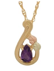 Black Hills Gold Tri-Color 10K Amethyst Pendant