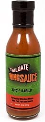 Tailgate Spicy Garlic Tailgate Wing Sauce, 12-Ounce Glass Bottles (Pack of 12)