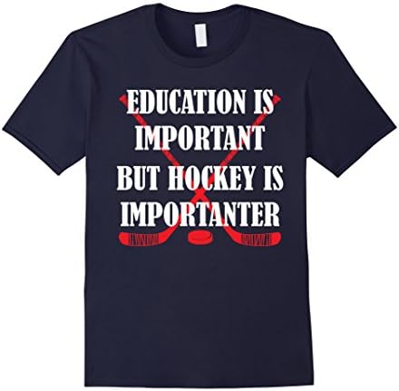 Men's Hockey shirts - Gifts Funny T Shirt for Mom/Dad/Women/Men Large Navy