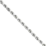 14k White Gold 5mm D/C Rope Chain Length 20″ thumbnail