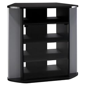<b>Bush Furniture Visions Video Base, Black/Metallic Silver</b>
