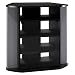 Bush Furniture Visions Corner TV Stand, Black/Silver