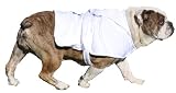Dog Gone Cute by Lou's Doggie Boutique Pet Dog Spa Robe / Towel White Large