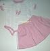 New York Yankees Baby Girl Pink Pinstripe Bodysuit with Skirt