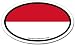 Monaco Flag Car Bumper Sticker Decal Oval