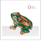 Jewelry Trinket Box with Crystal - Frog Design