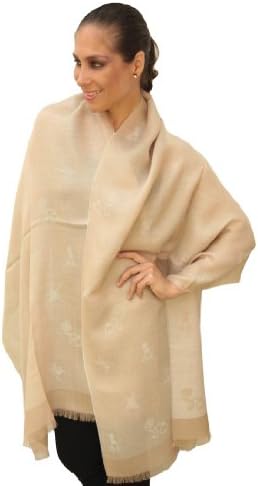 Superfine Reversible Woven Baby Alpaca & Silk Shawl Wrap Nazca Lines (Nazca 3)