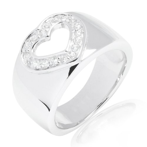 Rafaela Donata Love Collection Damen-Ring 925 Sterlingsilber Zirkonia wei&szlig; Gr. 54 60400038 Preisvergleich