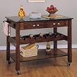 Rich Nut Brown Kitchen Cart By Powell Furniture
