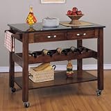 Rich Nut Brown Kitchen Cart By Powell Furniture