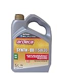 Ardeca ARD010029-005 SYNTH-DX Gold/Yellow 10" x 12" x 6" 5w-30 Synthetic Motor Oil - 5 Liter