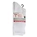 Med Tech Diabetic Socks for Women White Crew Socks Size 9-11, 3 Pairs