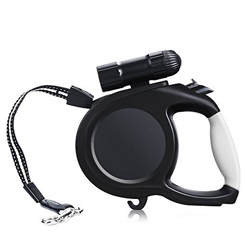 Retractable Dog Leash W LED Light, Kollea Durable Dog Strap Belt Up to 26 Feet Long & 110 Lbs