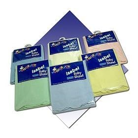 BLUE Isabel Cotton Baby Shawl,100% Cotton ,  - Size: 120 x120 cm