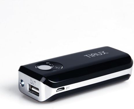 Tirux 5600mAh Portable High Capacity External Battery Power Bank Backup Charger, with built-in Flash light, for iPad, iPad Mini,iPhone, iPods, Samsung Galaxy, Note, HTC One, EVO, Thunderbolt, Incredible, Droid DNA, Motorola ATRIX, Droid, Google Glass, Nexus, LG Optimus, MP3, MP4, Smart Phones