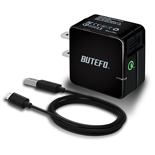 [qualcomm certified] butefo quick charge 2.0 18w usb turbo wall c…