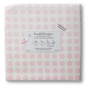 SwaddleDesigns Organic Ultimate Receiving Blanket - Pastel Pink Dots and Hearts