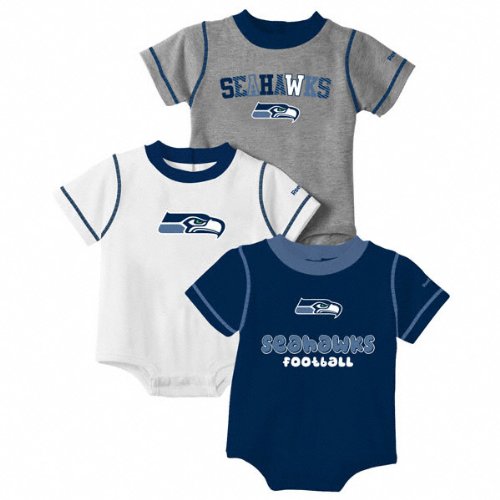 Seattle Seahawks Infant 3-Piece Creeper Set