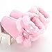 Voberry Baby Toddler Girls Knit Soft Winter Warm Snow Boot Fur Trimmed Pom Pom Boots (6~12 Month, Pink 2)