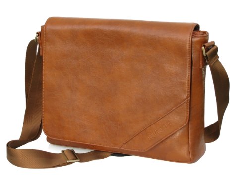 Cool Bananas OldSchool Class1 Leder-Tasche f&uuml;r MacBook Pro (33,7 cm / 13,3 Zoll und 39,1 cm / 15,4 Zoll), hellbraun