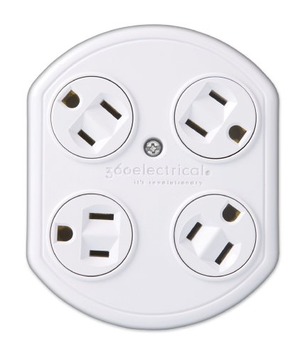 360 Electrical 36030-W 4-Outlet Rotating Adapter
