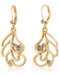 T Tahari Lace Leverback Drop Earrings