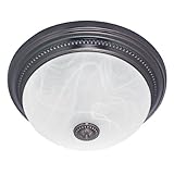 Hunter Fan Ashbury 81003 Bathroom Fan, Imperial Bronze with Beaded Detail and Swirled Marble Glass