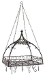 24" Bourbon Street Scroll Hanging Domed Pot Holder