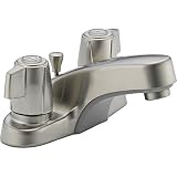 Peerless P246LF-BN Classic Two Handle Lavatory Faucet, Brushed Nickel
