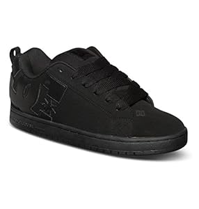 DC Men's Court Graffik Skate Shoe, Black/Black/Black, 10 M US