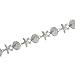 Sterling Silver Starfish and Sand Dollar Link Bracelet, 7