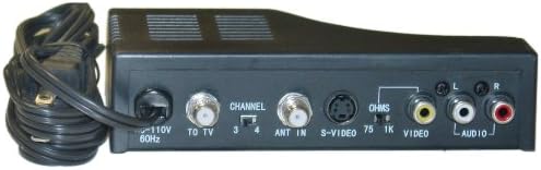 Kuhl Cable RF Modulator with S-Video, Composite Audio/Video RCA / S-Video to F-pin Coaxial, Channel 3/4 Selector