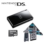 Electronics : Nintendo DS Lite Console (Black) + " EDGE " Super Card (R4 Revolution Version 3) & 1GB Micro SD Card