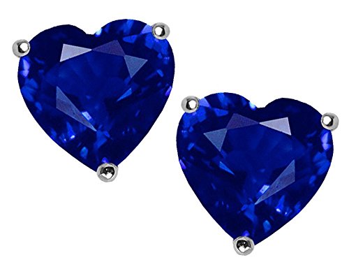 Star K Sterling Silver 7mm Heart Shape Earrings Studs