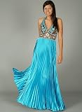 Flower Bead Accordion Pleat Formal for Bridesmaid Formal Prom