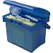 Storex Economy Portable File Box, Blue (61501U01C)