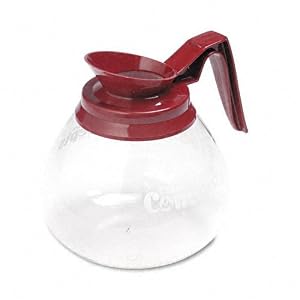 Classic Coffee ConceptsTM Glass Decanter Regular 12 Cup Commercial, Burgundy Handle by 