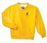 Personalized custom embroidered golfer design on nylon windshirt