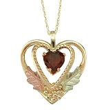 Black Hills Gold 10K Garnet Pendant