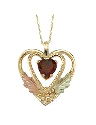 Black Hills Gold 10K Garnet Pendant