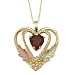 Black Hills Gold 10K Garnet Pendant
