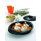 ROUND WARMER STEAMER IN SILICONE BLACK FREE RECIPE BOOKLET'