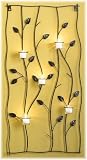 Art Decor Candle Holder Wall Metal Sconce W/Ivy & Leaves