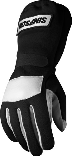 Simpson Racing 21500MK The Talon Grip Medium Black Driving Glove