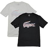Lacoste Rainbow Striped Croc Graphic T-Shirt