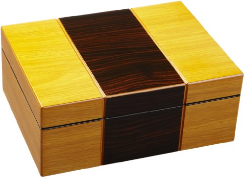 Intica Six Watch Two-Tone Maple and Walnut Display Box