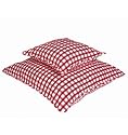 Large Red gingham cushion cover
