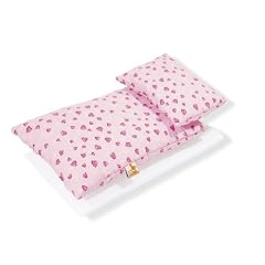 Pinolino 28350-7 - Bettzeug f�r Puppenbetten, 3-tlg., Herzchen rosa